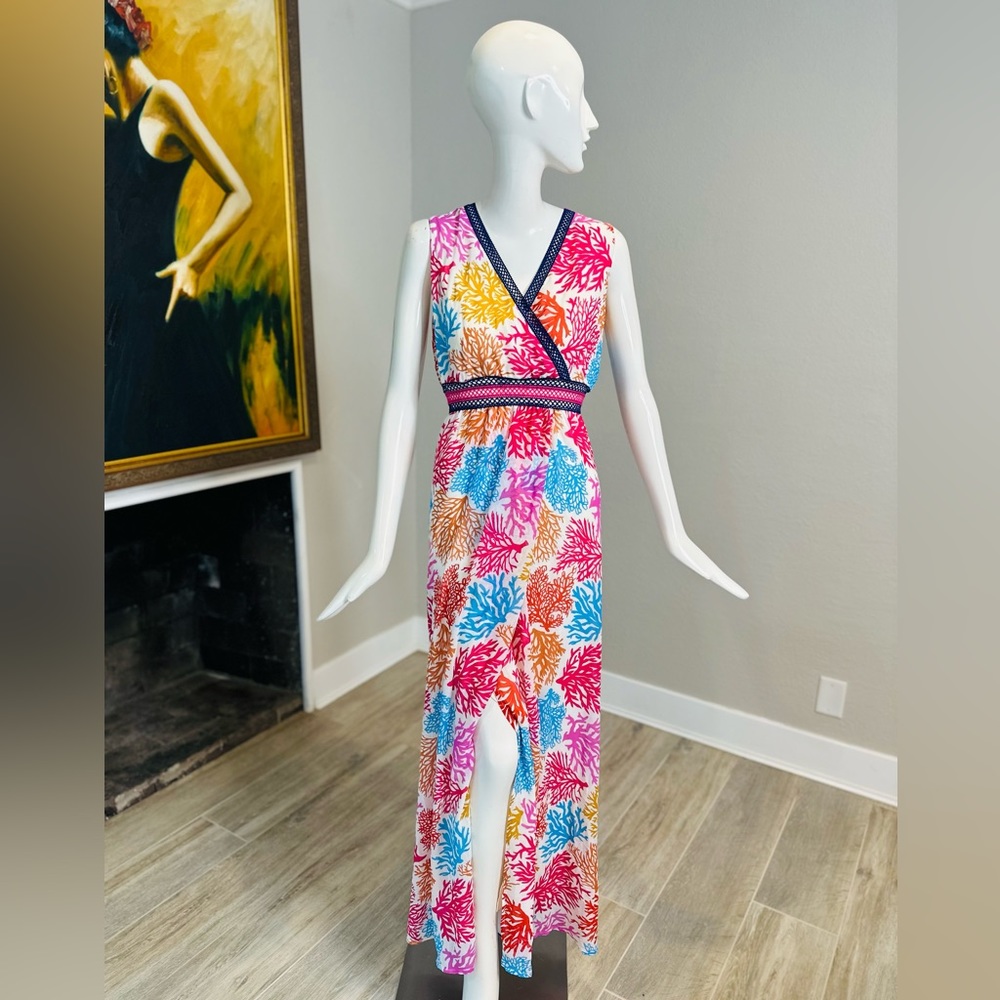 Nikki Poulos Dresses, Nikki Poulos Coral Reef Maxi Dress, Wrap, Motif D…